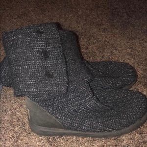 Grey Sparkly Knit Uggs